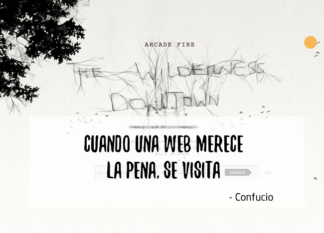 Arcade Fire y el diseño web